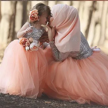 Mielas 2021 Puikus Kamuolys pirmos komunijos suknelės mergaitėms Gėlių Blizgančiais vaikai vakare gown gėlių mergaičių suknelės vestuvėms
