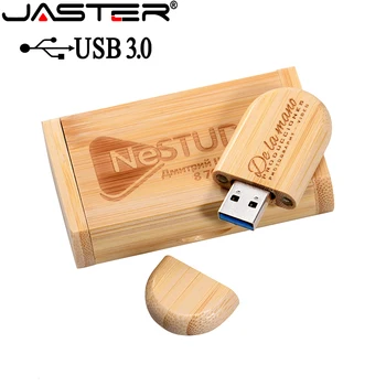 JASTER USB 3.0 Kūrybiškumą Didelės spartos mediniai（nemokama LOGO）Lauke + USB pendrive 8GB 16GB 32GB 64GB 128GB dovana 