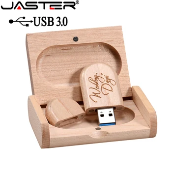 JASTER USB 3.0 Kūrybiškumą Didelės spartos mediniai（nemokama LOGO）Lauke + USB pendrive 8GB 16GB 32GB 64GB 128GB dovana 