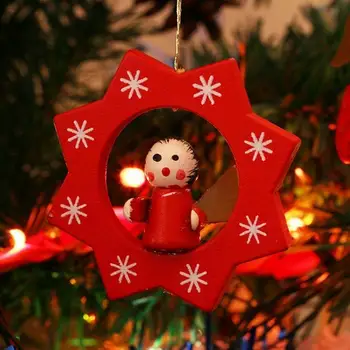 10vnt Kalėdų Eglutė Mini Kalėdų Senelio Lėlės Tradicinių Medinių Kabinti Ornamentu Žaislų Rinkinys Kalėdinė Dovana Vaikų Namų Puošybai