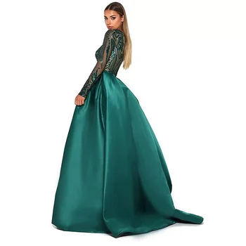 Elegantiškas vakarinę Suknelę 2021 Naujas Musulmonų ilgomis Rankovėmis Undinė su Nuimamais Traukinio China Vieną Petį Prom Šalies Chalatai