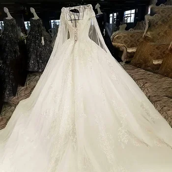 LS07949 realios nuotraukos fiksuotojo nuimamas ilgas žaliojo samtelis kaklo nėriniai atgal baltos spalvos, didelis skir 2018 naujas populiarus vestuvių suknelė 2018