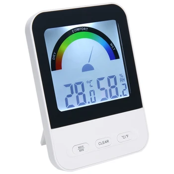 Tikslumo Skaitmeninis Termometras su Drėgmėmačiu LCD Automatinis Max/Min Patalpų Kūdikiui Komfortą Elektroninis Temperatūros, Drėgmės Ekranas Diktofonas