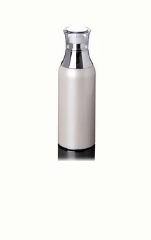 100ML pearl white beoriu butelis juoda apykakle skaidriu dangteliu beoriu butelį serumas/kremas/emulsija/fundation pakavimo