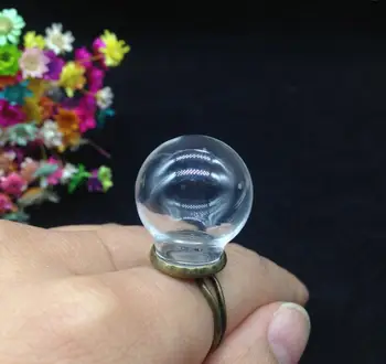 10vnt 20*12mm skaidraus stiklo pasaulio bronza, variu, pakoreguota žiedas klasikinis krašto stiklo pasaulio buteliuko žiedas stiklo danga dome 