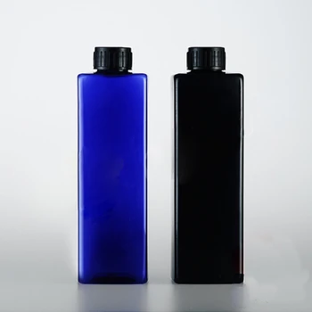 10vnt/daug 500ml black/blue varžto viršaus plastikinių butelių 500CC Tuščias kosmetikos konteineriai turi skystųjų kamštis