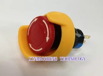 16mm Raudonas Grybo Kepurė 1NO1NC Avarinio Stabdymo Mygtukas Jungiklis su apšviestas e-išjungimo jungiklis K16-871
