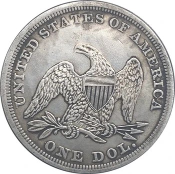 1851 Sėdi Laisvės Dolerio MONETOS KOPIJA