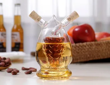 1pc Šiaurės šalių Virtuvės Prieskonių, Aliejaus Butelio Stiklo Tepalinė alyva gali ištekėti aliejaus ir acto padažu butelį GERAI 0643