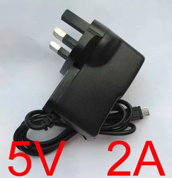 1PCS 5V 2A AC 100V-240V Aukštos kokybės DC 2000mA Micro USB Įkroviklio Tablet PC Power Adapter Tiekimo UK kištukas