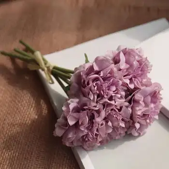 2 Vnt/Set Dirbtinis Bijūnas Gėlių Plastiko Šilko Audinio Modeliavimas Violetinė Gėlių, Vestuvių Šalies Namų Puošybai Netikrą Gėlės
