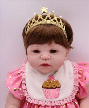 2018 m. naujo dizaino Reborn Baby Lėlės Realus Mergaitė Princesė Kūdikių Lėlės Gyvas Reborns Bamblys bebe Skalbti Žaislas 55cm vaikams Dovanos