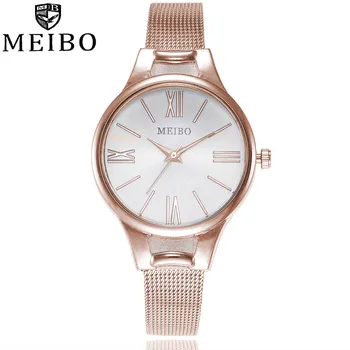 2018 Prabanga Europos Stiliaus Moteriški Laikrodžiai, Nerūdijančio Plieno Elegantiškas Rose Gold Moterų Žiūrėti Atsitiktinis Suknelė Moterų laikrodis laikrodis