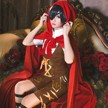 2019 Karšto Naujas!!Black Butler Ciel Phantomhive Raudona Rožė Lolita Raudona cosplay kostiumas Naujas Audinys