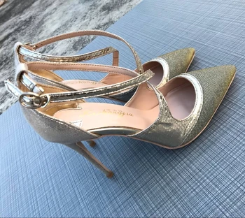 2019 Mados nemokamas pristatymas aukso Blizgučiai šuoliai Poined Kojų Stiletto aukšto kulno batų siurblys AUKŠTO OBCASIE BATELIAI, suknelė, batai 12cm