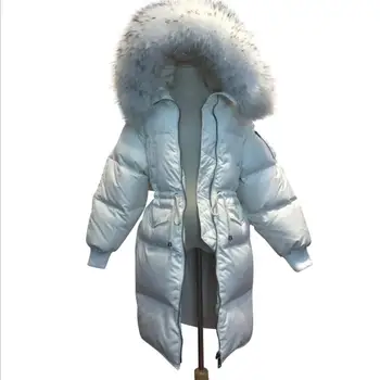 2019 žiemos naujas mados prekės ženklo geros kokybės žemyn paltai moterų tirštėti Balta antis žemyn striukės viršutiniai drabužiai šiltas viršūnes gx1428