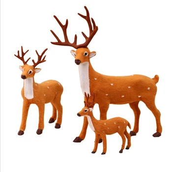 2020 Ryškus Kalėdų Sika Elniai Papuošalai Modeliavimas Naujųjų Metų Šaliai Stalo Dekoravimui reindeers vaizdą Pliušinis Žaislas, skirtas Šventė