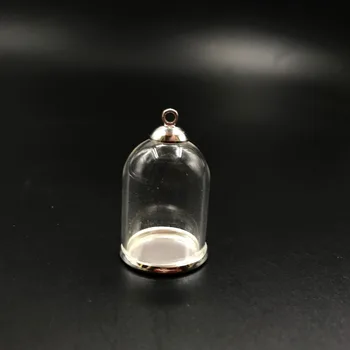 25x18mm mini vamzdžių stiklo pasaulyje sidabro spalvos įprastos bazinės karoliukai bžūp stiklo buteliukas pakabukas stiklo karoliai, norinčių butelis priedai