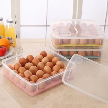 30 Grotelės Kiaušinių Dėžutės Plastikinės Šaldytuvas Šviežumo Saugojimo Dėžutės Maisto ir Daržovių su jiao zi jis Skaidrus, Virtuvės Tvarkymas