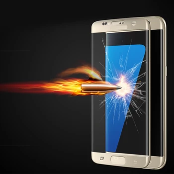 3D Electroplate Grūdintas Stiklas Screen Protector, Plėvelės Samsung Galaxy S7 Edge Ekrano Apsaugų