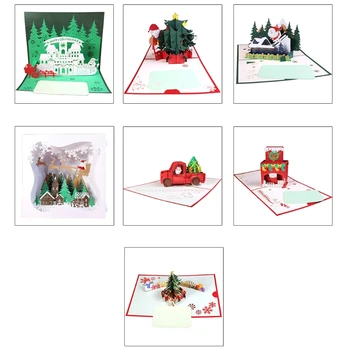 3D Pop-up Kalėdų Eglutė, Kalėdų atvirukas Kalėdos Naujųjų Metų Atvirukus, Kvietimus