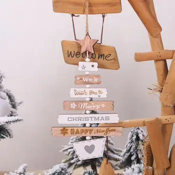 4 stilius 2021Christmas mielas Medinis Pakabukas Kabo Durų Papuošalai Kalėdų Medžio Namų Šaliai Ornamentu naujųjų metų prekes baldai