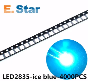 4000pcs/daug LED lemputė karoliukai ice blue SMD 2835 0.2 W Super pabrėžti šviesos diodų Dar 3V, Kad LED Juostos