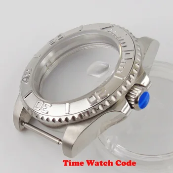 40mm Safyro stiklas Skiedra vyriškų Laikrodžių Atveju Tinka 2813 ETA 2836 Miyota automatinis Judėjimas
