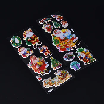 5 Lapai/daug Kalėdų Eglutė Kalėdų Senelis Lipnios Etiketės 3D Linksmų Kalėdų Dekoratyvinis 