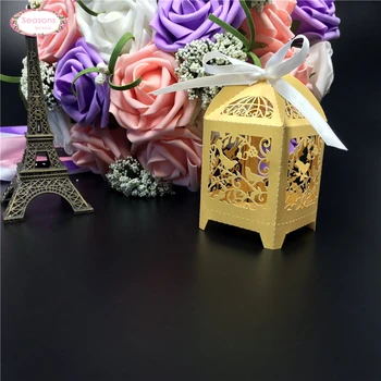 50ps pjovimas lazeriu saldainių dėžutė vestuvių dekoravimas šokolado pakuočių šalies prekių apdailos vaikams gimtadienio dekoro suvenyrų