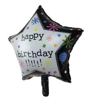 5vnt/nauji 18 colių penkiakampė žvaigždė, aliumininiai balionai su Gimtadieniu vaikų žaislai, gimtadienio apdailos balionas didmeninės