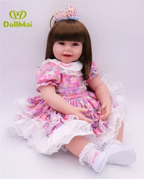60CM vinilo silikono reborn baby lėlės žavinga mergina princesė bamblys lėlės ir vaiko gimtadienio dovana bebe nekilnojamojo atgimsta bonecas