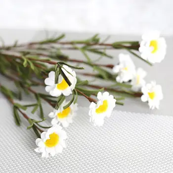 8 Galvutės, Dirbtinio Šilko Netikrą Gėlės Lapų Daisy Vestuvių Gėlių Dekoras bouquet de mariage blanc dirbtiniai augalai dovanų #XTT