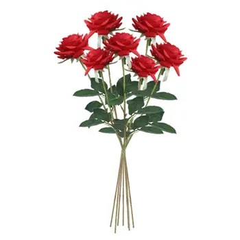 9 VNT Dirbtinių Gėlių Rose Vestuvių Puokštė Šeimos susitarimas puokštė dirbtinių rožių žiedų vestuves apdaila 1