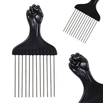 Afro Plaukų Šukos Įterpti Garbanotas Plaukų Šepetys Šakutės Plastiko Plaukų Pasiimti Šukos Anti-static Šukuosenos Įrankis