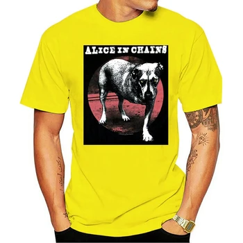 Alice em correntes olhos amarelos preto nova adulto aic masculino feminino 2021 t-shirt