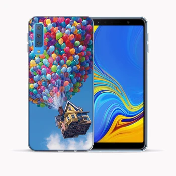 Aliejaus Tapybai Kraštovaizdžio Žvaigždžių Minkštos TPU Case For Samsung Galaxy A7 2018 A750 SM-A750F/DS SM-A750FN/DS Skaidraus Silicio Dangtis