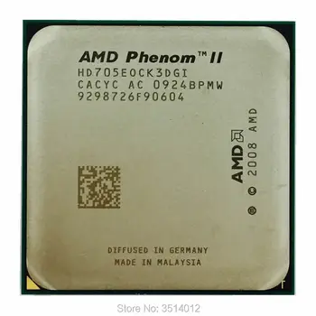 AMD Phenom II X3 705E 705 2.5 GHz Triple-Core CPU Procesorius HD705EOCK3DGI Socket AM3