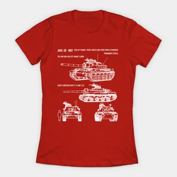 AMX-30 prancūzijos Pagrindinis Tankas Planas moteriški Marškinėliai