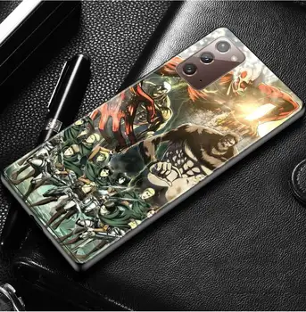 Anime Ataka Titan Telefono dėklas, Skirtas Samsung Galaxy Note, 20 Ultra 8 9 10 Plius 5G F41 M30s M31 M51 M11 Silikono Minkštas Viršelis Coque