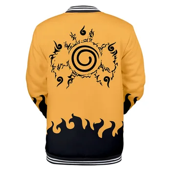 Anime Naruto Cosplay Beisbolo Striukė Kailis Atsitiktinis Marškinėlius Mygtuką Iki Marškinėliai Vyrams, Moterims, Vaikams, Drabužiai, Drabužiai Kostiumas