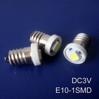 Aukštos kokybės DC3V E10,E10 Led Lemputė,LED E10,3V E10 LED,E10 Indikatoriaus Lemputė 3V,E10 Lempos,E10, Lemputės,E10 Šviesos,nemokamas pristatymas 100pc/daug