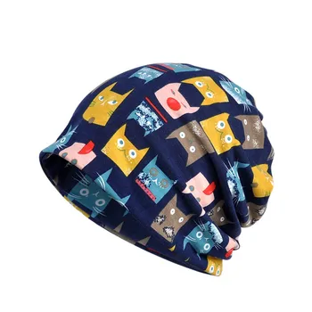 AWarmer Unisex Beanies Kepurė Šalikas Paprastas Stilius Katė Spausdinti Kvėpuojantis Skėtį Nuo Saulės Skrybėlę Kaklo Šilčiau Pirkinių Žygiai Kelionės Apdangalai