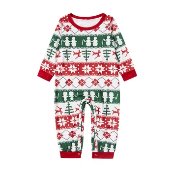 Bamblys Vaikas, Kūdikis, Berniukas, Mergaitė Animaciją Romper Jumpsuit Kalėdų Šeimos Drabužius Pižama pijamas de navidad pažįstamas