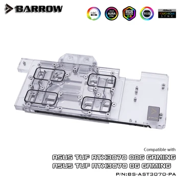 Barrow GPU Vandens Blokas ASUS TUF RTX3070 ŽAIDIMŲ, Visiška Grafikos plokštės Radiatorių 5V ARGB 3PIN Plokštė 