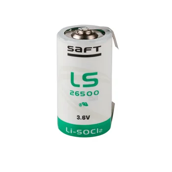Baterija Saft LS 26500 ličio, 3.6 V, C (R14), 7700 mAh (li-тионилхлоридные) su žiedlapis smeigtukai