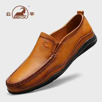 Beck nauji prabangūs vyriški laisvalaikio loafer batų kvėpuojantis natūralios odos viršutinį patvarus moccasin vairavimo batai vyrams