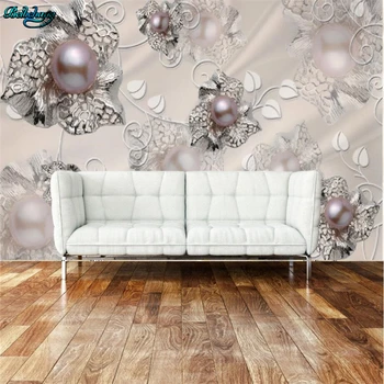Beibehang Didelis užsakymą tapetai su elegantiška sidabro papuošalai modelio TV sienų apdaila dažymas
