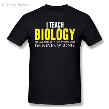 Biologijos Mokytoja, Galiu Mokyti Biologijos, Siekiant Sutaupyti Laiko, Marškinėliai Medvilnės Projektavimas Patogus Kietas Įdomu Įgulos Kaklo Modelis