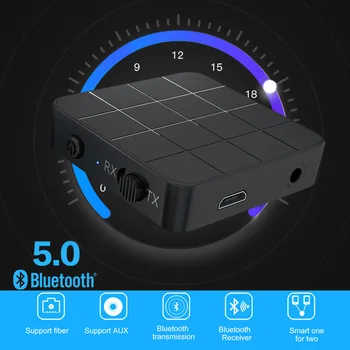 Bluetooth 5.0 Imtuvas Garso Siųstuvas AUX RCA 3.5 MM jungtis, USB Stereo Muzikos Bevielio Adapteriai Dongle Automobilių TV PC Garsiakalbis